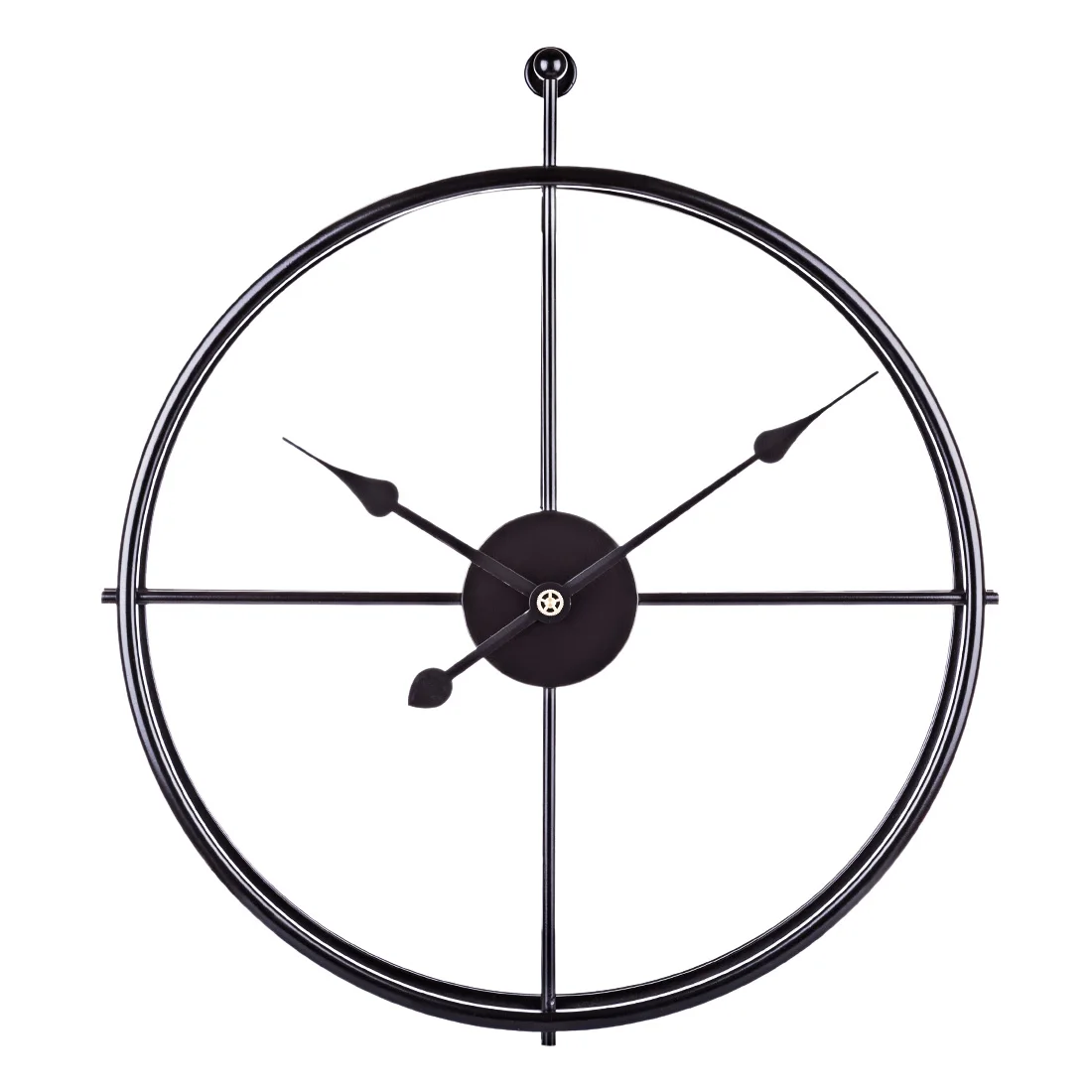 Black 40cm//60cm//80cm Metal Round Wall Clock Roman Numerals Home Office Decor US