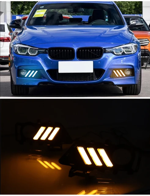 1ペアデイタイムランニングライトled drlフォグランプ、ターン信号bmw 