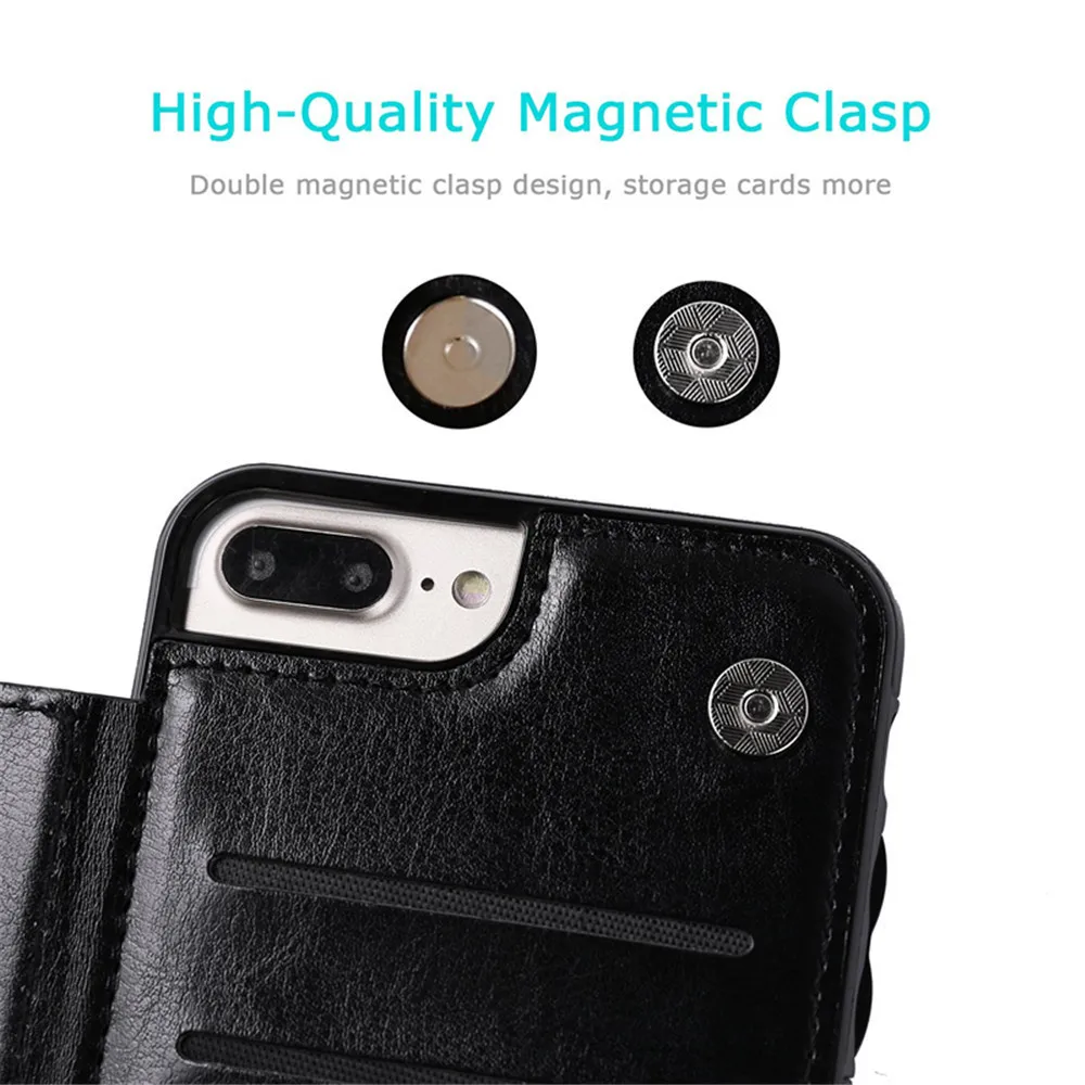 2 in 1 Unique Dual-use Card Wallet Flip Leather Phone Case For IPhone 7p/8p Shockproof Anti-scratch Lightweight Phone cover 