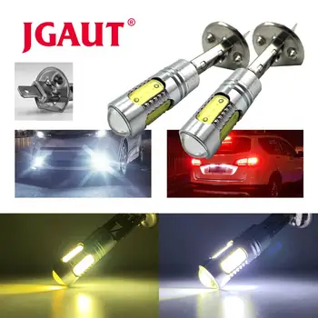 

JGAUT Led Fog Lamp H1 COB 5 SMD CANBUS LENS Light LED Car Bulb Reverse Light Brake Turn Signal Lights source parking Auto lamp