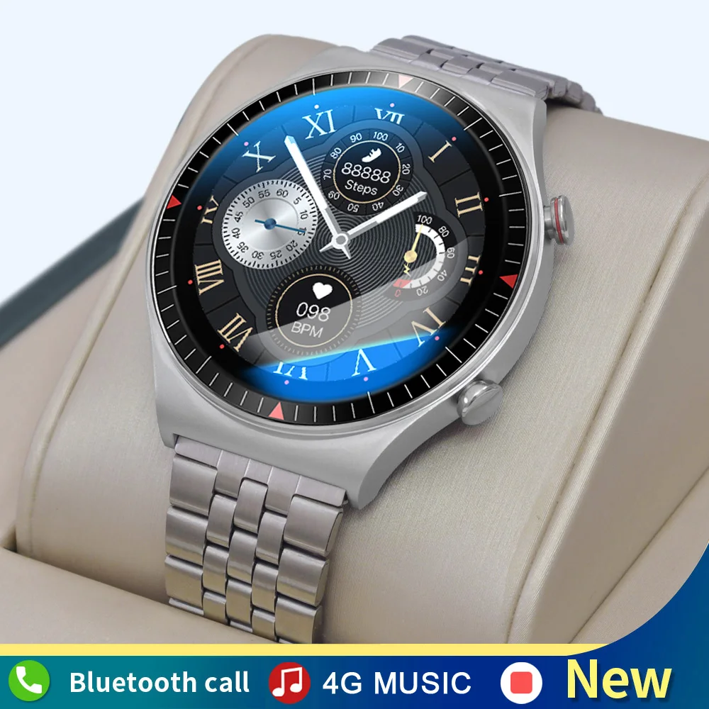 New Smart Watch Men 4G Memory Music Bluetooth Call TWS Headset Full Touch Recording T_7 Smartwatch Multi-Mode Sports