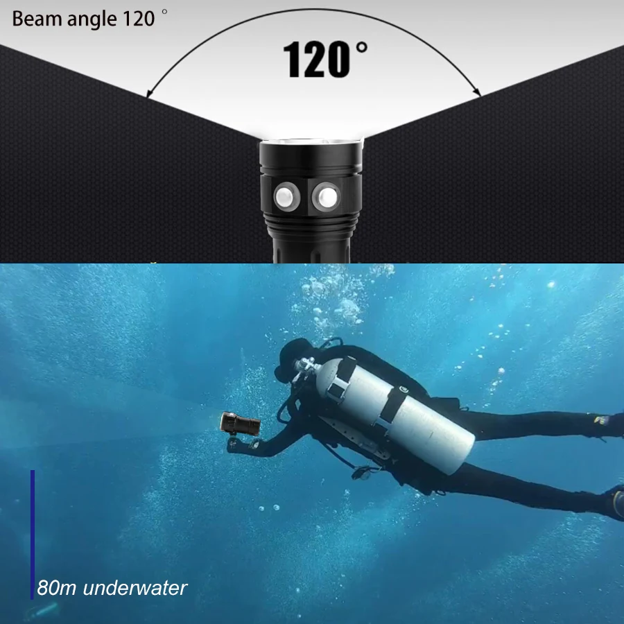 Профессиональсветильник вспышка для дайвинга с 15 светодиодными лампами