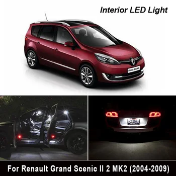 

18pcs 100% No Error Car LED bulbs Interior Reading dome Light Kit for Renault Grand Scenic II 2 MK2 (2004-2009)