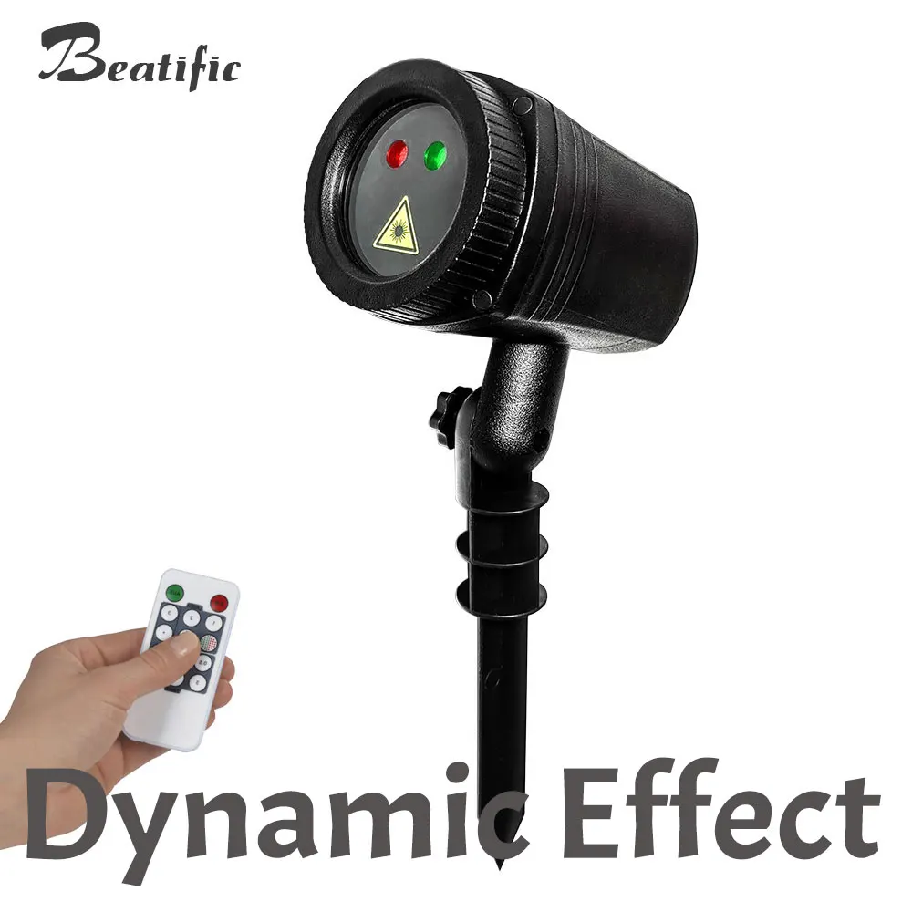 Outdoor Laser Lights Christmas Lawn Projector Holiday Decor With Remote