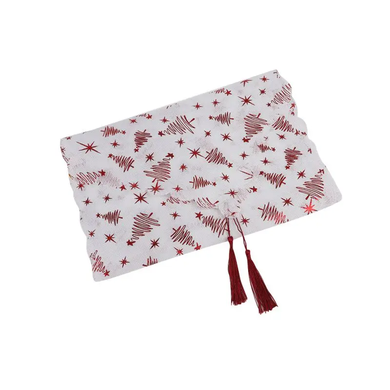 

Christmas Table Runner European Embroidered Santa Table Flag Home Garden Home Textile Festival Deco