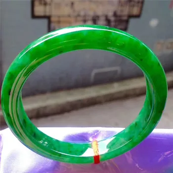 

Zheru jewelry natural Burmese emerald green 54-64mm bracelet, elegant princess jewelry, gift for mother to girlfriend