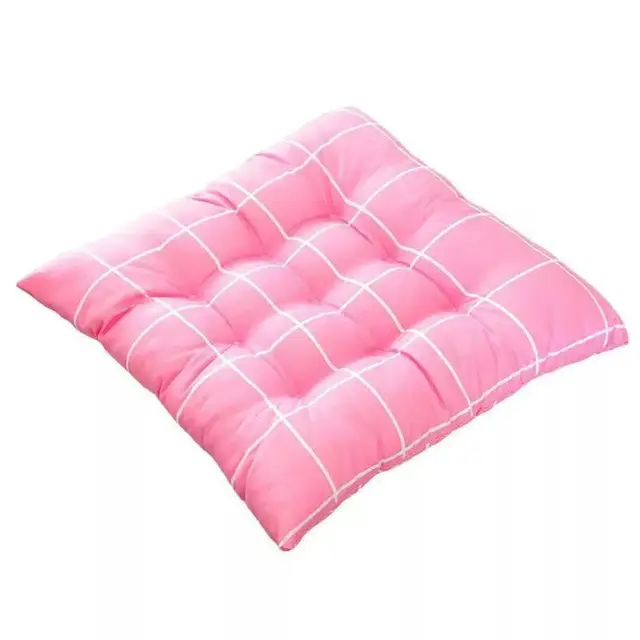 40x40cm Soft Square Stripe Seat Chair Cushion Car Pad Dining Patio Home Office Indoor Outdoor Garden Sofa Cushion Pink