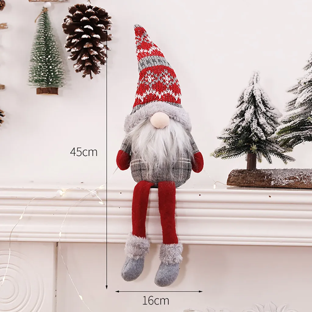 50cm Christmas Old Man Faceless Stand Doll Toy Festival New Year Dinner Party Christmas Decorations For Home Kids Xmas Gifts