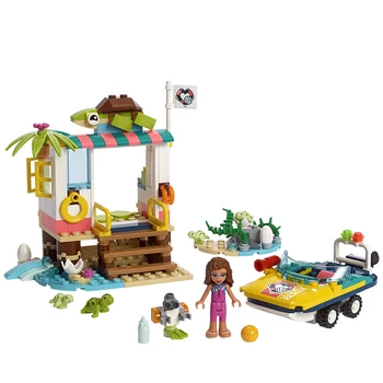 

2020 New Girl Friend Series Compatible with 41376 Turtle Rescue Team Building Block Toy Compatible with Lepinblock Girl Gift