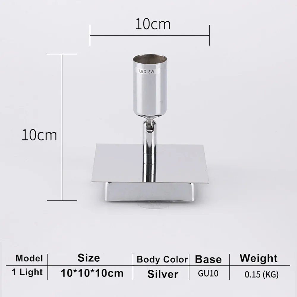 [DBF] квадратная GU10 потолочный светильник Гостиная регулируемый 4-потолочный светильник пятна Спальня светодиодный Кухня крепление для изогнутой поверхности пятно света