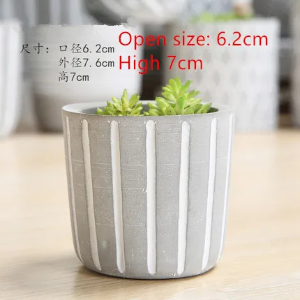 Multiple Stripes Cylindrical Cement Flowerpot Silicone Molds Diy Handmade Clay Pot Mold Home Landsape Planter Mould