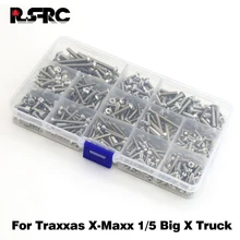 

1set Stainless Steel Upgrade Screw Pack Screw Box, Vulnerable Accessories for Traxxas X-Maxx 1/5 Big X Truck