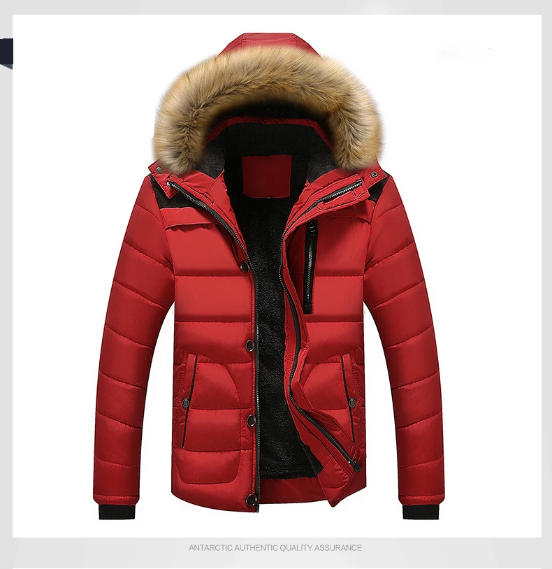 Мужское утепленное пальто, зимняя верхняя одежда, внутренняя флисовая парка, хлопковые мужские теплые куртки плюс бархатные ветрозащитные парки, Мужские размеры M-5XL, ZA287