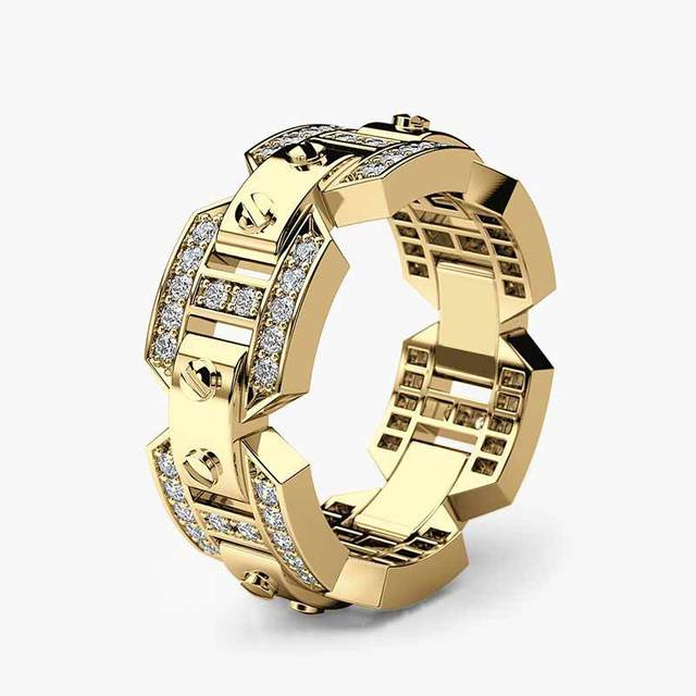 Punk Hiphop Series Mens Ring Band Cothic Geometry Men Ring Stone Trendy Gifts Gadget Ring For Gentleman