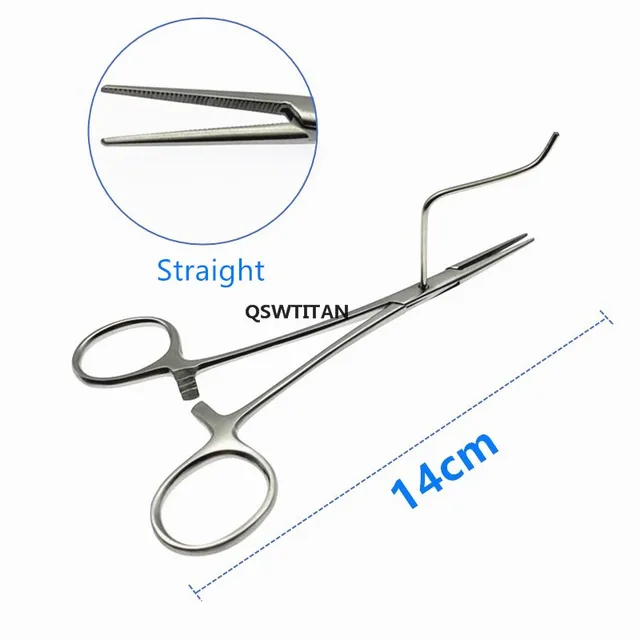 Cat Dog Animal Pet Sterilization Pliers Ligation Fixed Forceps Ovary Ligation Sterilization Pliers Veterinary Sterilization Tool 14cm  Straight