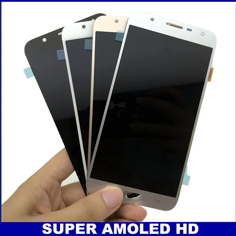 AMOLED lcd s Полный дигитайзер для samsung Galaxy J7 neo J701 J701F J701M J701MT ЖК-дисплей сенсорный экран сборка Замена