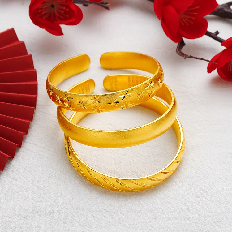 

openings all over the sky star alluvial gold bracelet female gold-plated brass fine wine heart sutra bracelet jewelry