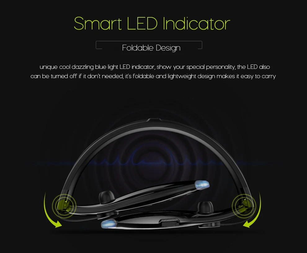 ZEALOT H1 Спортивные Bluetooth наушники, стерео Беспроводная гарнитура для бега, гарнитура с микрофоном, висячая шея, защищенная от пота, складная