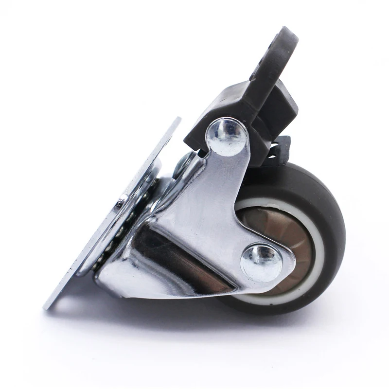 

HOT 2pcs Swivel Caster Wheels Rubber Base with Top Plate Bearing Heavy Duty Desks Coffee Tables NDS66