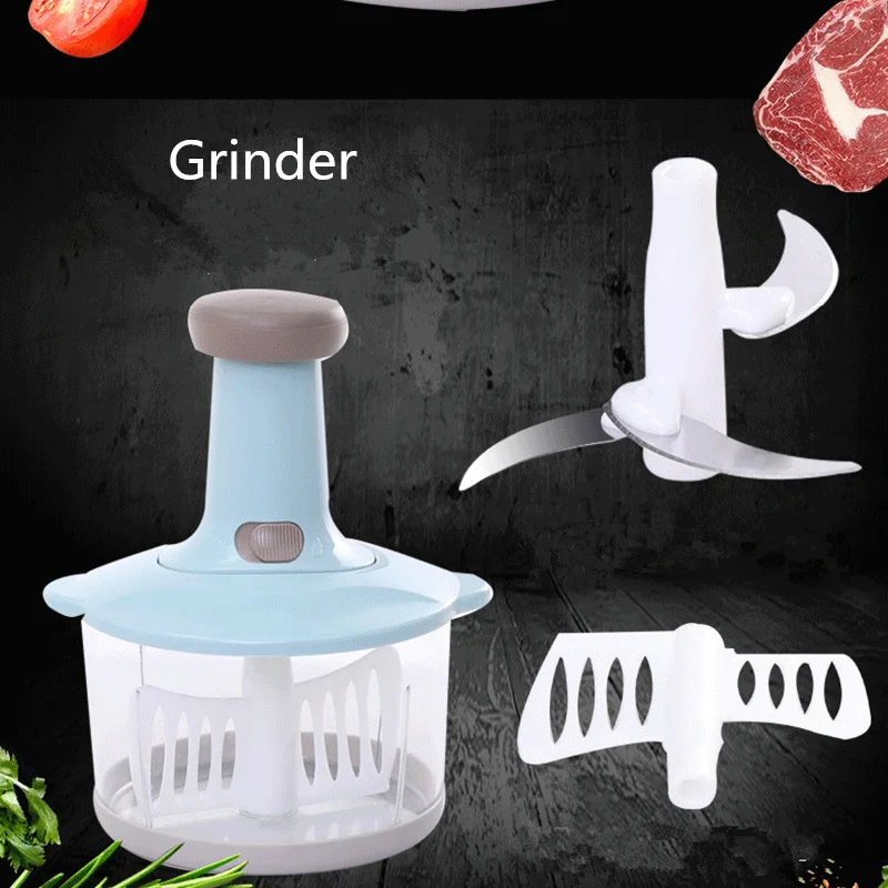 Manual Vegetable Grinder Home Press Type Garlic Meat Fruit Cutter Egg Whisk Stirrer Kitchen Gadget Multifunction Food Processor | Дом и сад