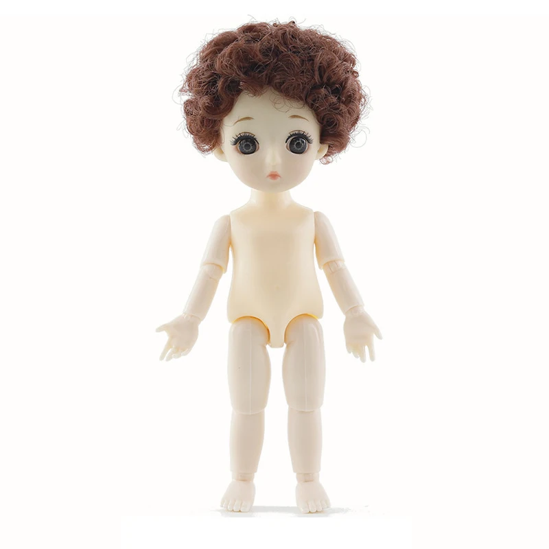 As picture Новые 13 подвижные шарнирные куклы игрушки мини 16 см BJD Кукла-мальчик для маленькой девочки голый обнаженный тело модные куклы игрушки для девочек подарок - Цвет: As picture