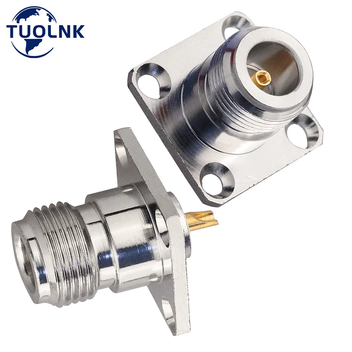 Fêmea Hole Panel Mount Connector Adaptador Coaxial rf Chassi rf Antena Coaxial Pcs por Lote n