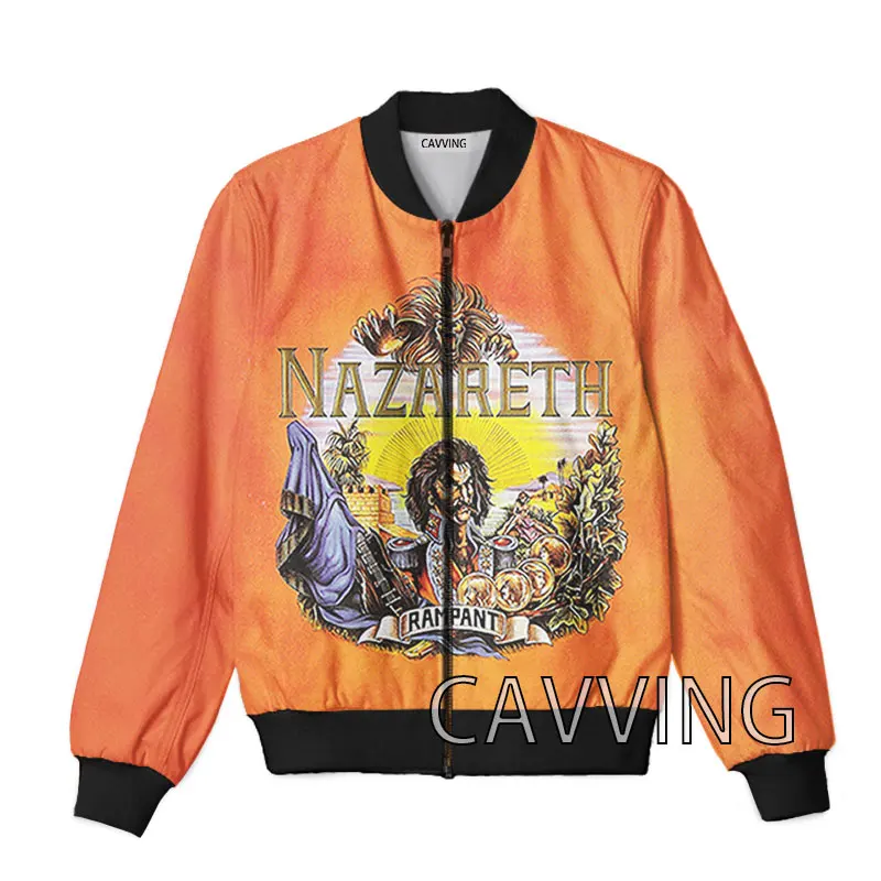 CAVVING 3D Printed  Nazareth Band  Zipper Bomber Jackets Men Overcoat Mens Coat Zip Up Jackets for Women/Men 3
