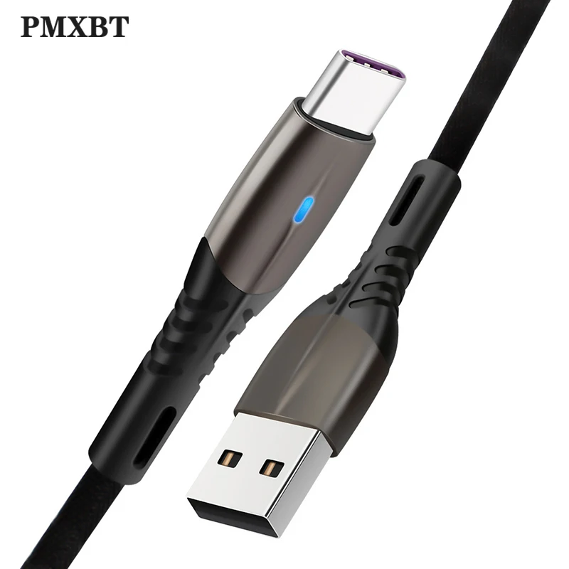 

USB Type C Cable 2.4A Fast Charging Cable For Samsung S8 Redmi Note 7 Charger Usbc Zinc Alloy Data Sync Cord Mobile Phone Cables