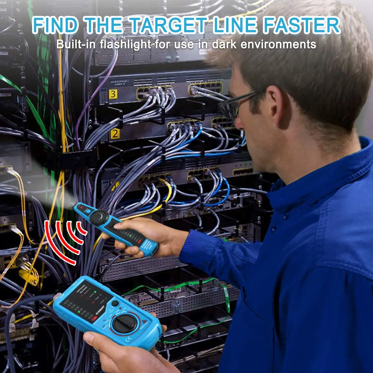 Wire Tracker RJ11 RJ45 Cable Line Finder Multifunction Wire Tracer Ethernet LAN Network Cable Collation Telephone Line Tester,electrician tools