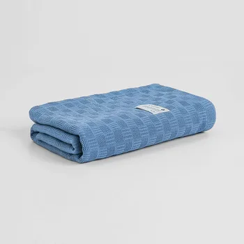 

Waffle Sofa Couch Summer Blanket Bedding Bedspread Coverlet Towel Office Summer For Comforter Car Conditioning Air