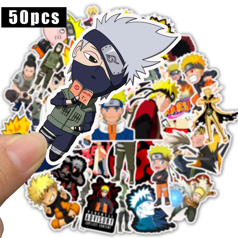50 шт./упак. японского аниме Наруто Саске BORUTO мультфильм для сноуборда ноутбука багаж холодильник для автомобилей, стильный, Забавный виниловая наклейка наклейки