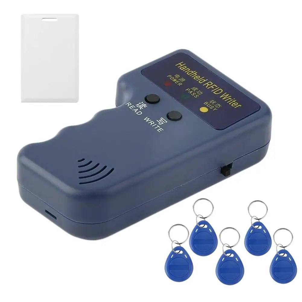 125 кГц EM4100 RFID Копир писатель Дубликатор Программист считыватель+ T5577 EM4305 перезаписываемый ID Брелоки метки карты 5200 ручной - Цвет: Writer5 Keys1 card