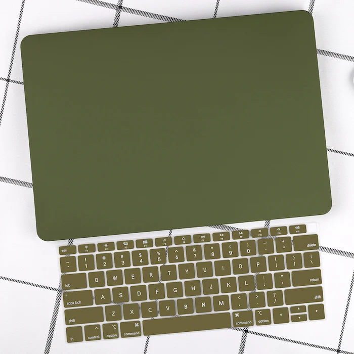 Чехол для ноутбука 4 в 1 для MacBook Air 11, 13 дюймов и Pro retina 13,3, 15,,,, кристально Матовый Жесткий чехол для клавиатуры - Цвет: Green