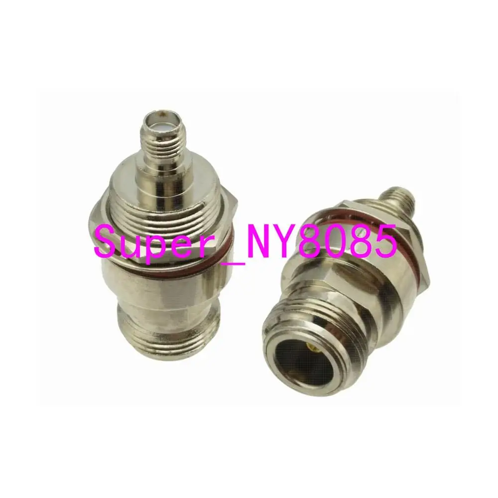 

1pce Adapter N female to SMA jack M16 bulkhead panel mount connector straight F/F