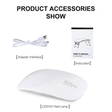 ROSALIND SUNmini2 в форме мыши 6 светодиодный УФ-лампа для ногтей Гель-лак для отверждения Сушилка светильник в форме мыши Сушилка для ногтей двойной светильник УФ-лак для ногтей