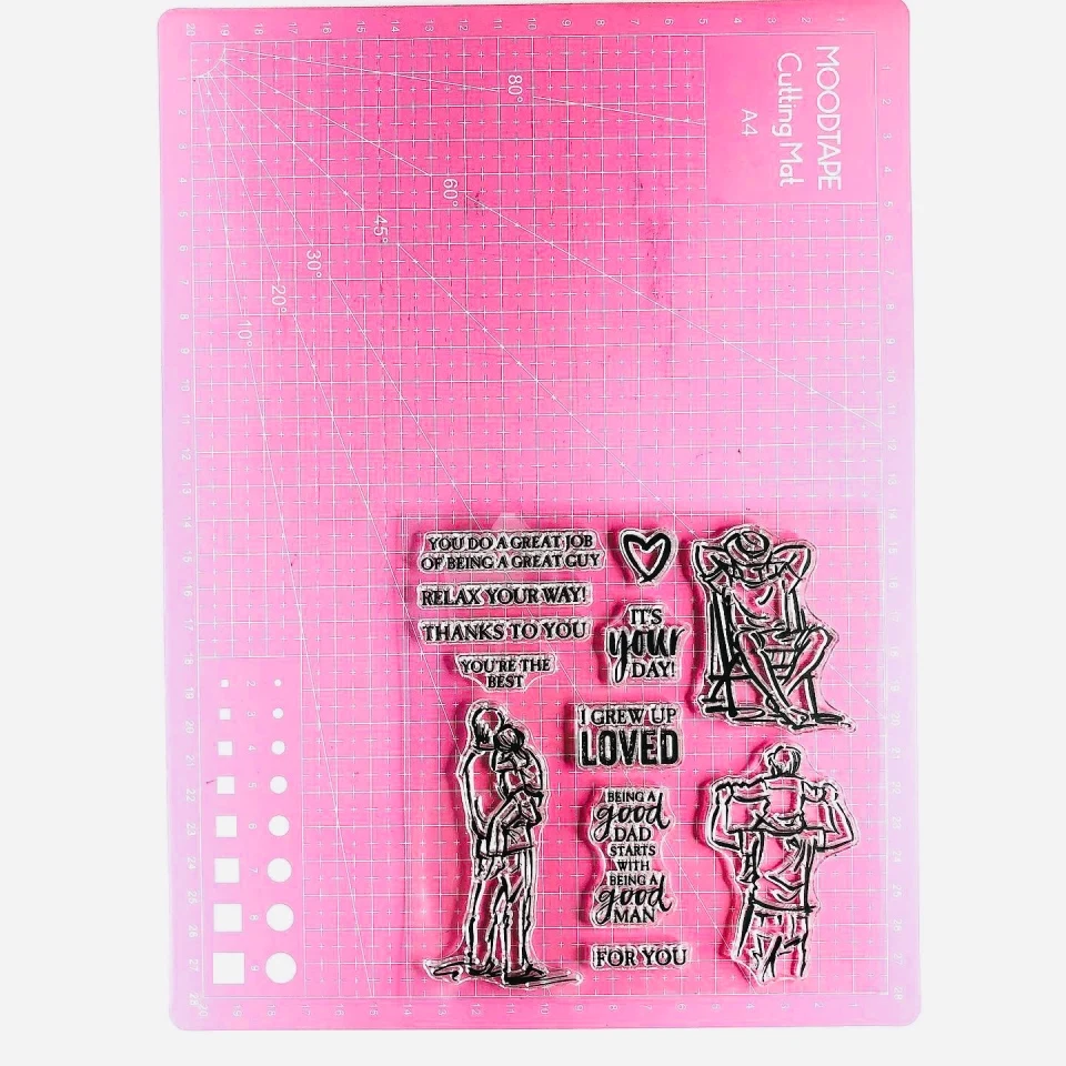 14*14 Love You Dad прозрачный силиконовый штамп печать для DIY скрапбукинга фотоальбом Декоративные прозрачные штампы лист