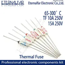 TF Thermal Fuse RY 10A 15A 250V Temperature 65C 73C75C 85C 100C 110C 120C 130C 152C 165C 172C 185C 192C 200C 216C 240C 280C 300C