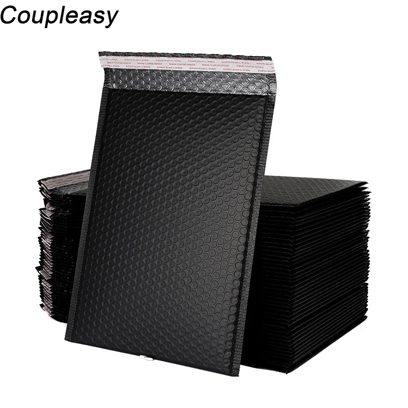 

20pcs Matte Black Bubble Envelopes Plastic Foam Mailer Bag Self Seal Shipping Padded Envelopes Waterproof Courier Bags 7 sizes