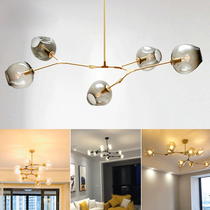 Современный скандинавский подвесной светильник s дизайнерские стеклянные