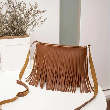 

Fashion 2020 New Casual Girls Ladies Hot Sales Women's Bags Shoulder Purse New Product Messenger Tassel Mobile Phone Bag