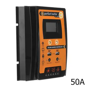 

Charge Controller MPPT Solar Charge Controller Solar Panel Battery Regulator 30A 50A 70A Dual USB LCD Display ACEHE - =
