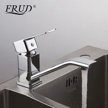 FRUD Kitchen Faucet Polished Chrome Single Hole Spout Stainless Steel Water Mixers Taps Crane R45131