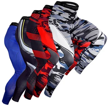 

Men's Pants Elastic Quick Drying Tight Compression Sports Fitness Training Trousers Sportswear For Running Basketball Cycling