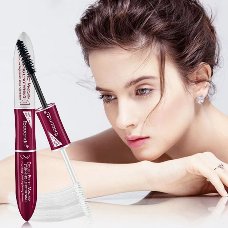 Silicone Brush Head Mascara Eyelash Makeup Black Lengthening Curling Thick Eye Lashes Extension Waterproof Mascara