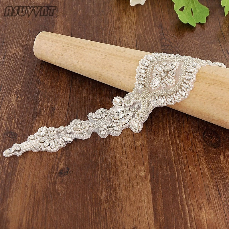Fashion Bridal Belt Crystal Trim Applique Vintage Rhinestone Bridal Belt Rhinestone Belts For Gown Dress Girl Women Dress Belt