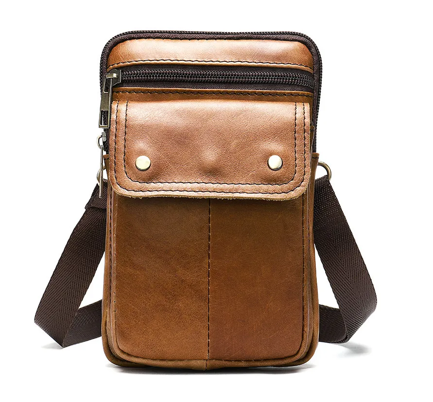 Ygdb Men Messenger Bag Vintage Male Real Genuine Leather Sling Crossbody Bags Small Flap Satchel Handbag Mrt8328 |