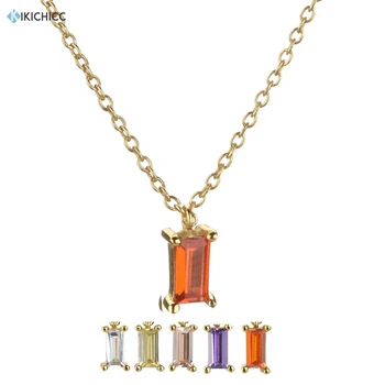 

Kikichicc 925 Sterling Silver Red Zircon Small Pendant Necklace 2020 Long Chain Gold Women Gift Luxury Wedding Party Jewelry