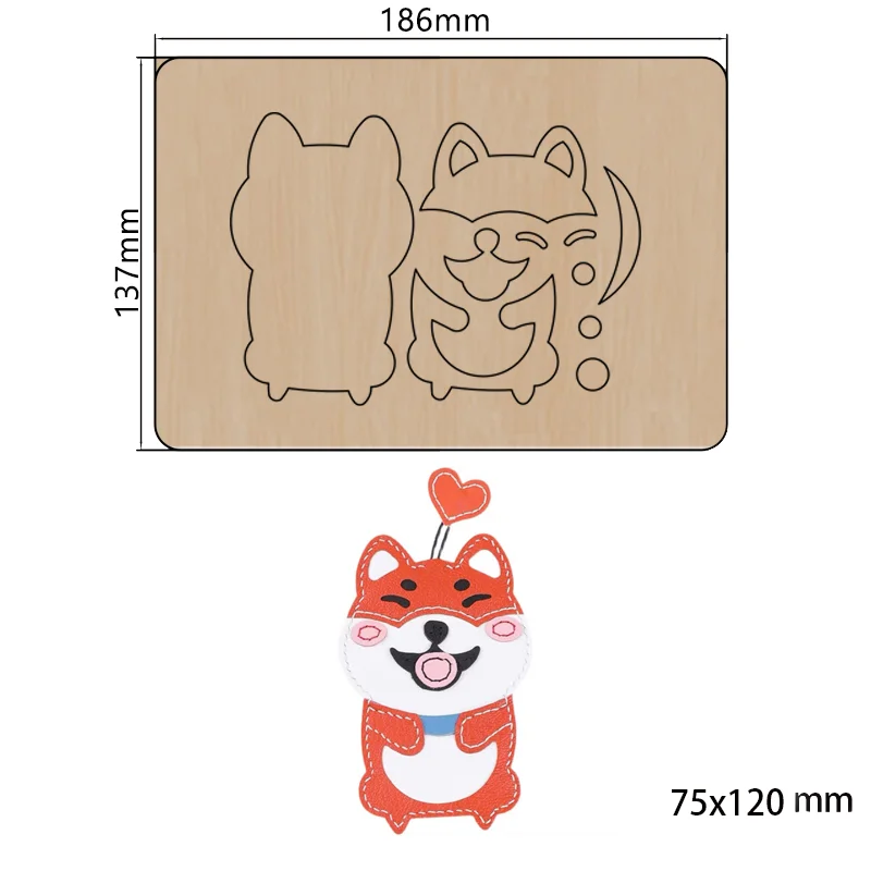 

2021 New puppy cutter Cutting Die Mold Diy Scrapbook Decoration Wooden Knife Mould Suitable For Fustelle