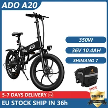 [PL/UK Stock] ADO A20 Vélo Électrique 20 Pouces Vélo Électrique 36V10.4AH Batterie Au Lithium Ebike Hommes Vélo De Ville 350W VTT velo electrique puissant velo electrique