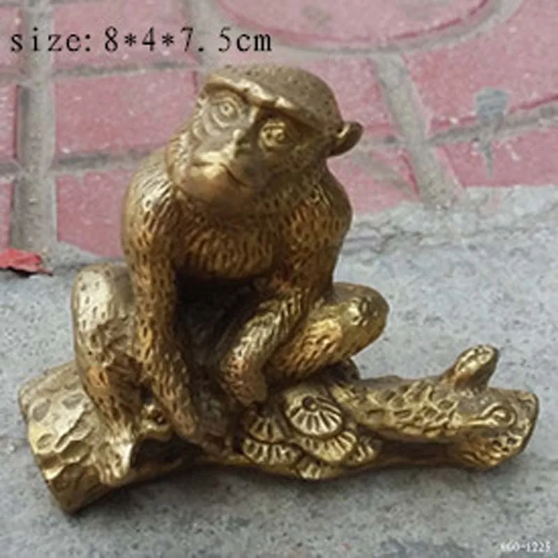 

Китайский Зодиак из латуни, обезьянка, талисман, маленькое украшение, очень хорошее украшение